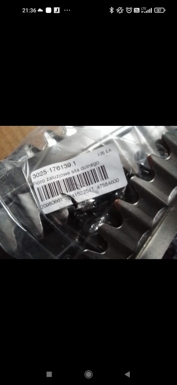 Pi&oacute;ro żaluzjowe