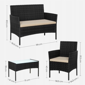 Meble ogrodowe sofa stol fotele