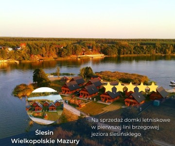 Jezioro Ślesińskie &ndash; Domki z bali, pierwsza linia brzegowa