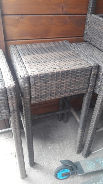 Hokery technorattan 4 szt