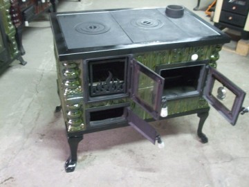 Kaflowa kuchnia węglowa 2K+S+S+ŻD retro