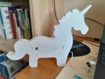 Lampka nocna LED - jednorożec