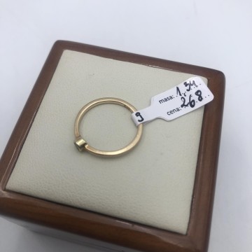 Złoty pierścionek  Pr&oacute;ba 585 Waga 1,34g