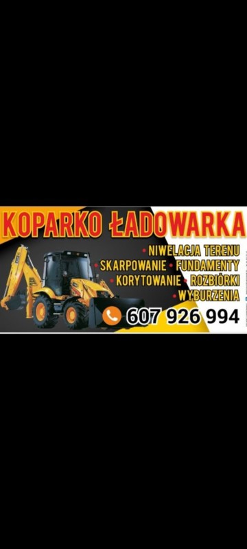 USŁUGI KOPARKO-ŁADOWARKĄ