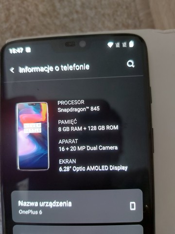 Sprzedam Oneplus 6 dual SIM LTE NFC 8gb 128gb 6,28 tanio