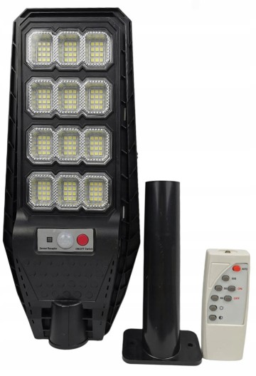 LATARNIA ULICZNA SOLARNA LED Z PILOTEM + UCHWYT  Moc: 200W
