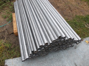 Słupki ogrodzeniowe ocynkowane fi 50 mm, dł. 2 metry