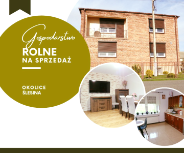 Okolice Ślesina &ndash; Dom z zabudowaniami gospodarczymi