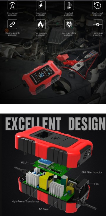 Samochodowa Ładowarka FoxSur z odsiarczaniem