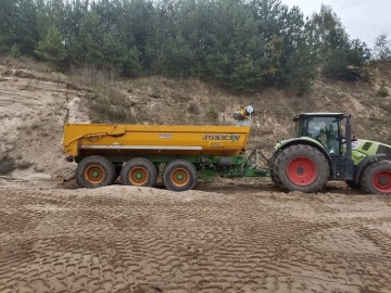 Usługi transportowe traktor 250km przyczepa 27 ton