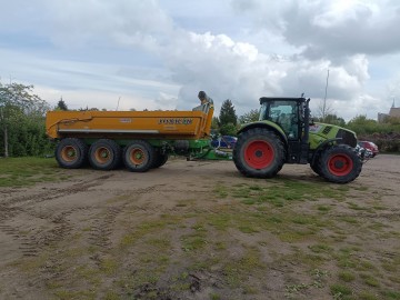 Transport ciągnikiem 250 km z z przyczepą 27 ton
