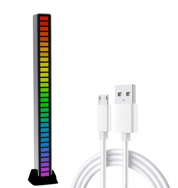 Equalizer RGB 32LED MUZYCZNE LAMPKI KOREKTOR GRAFICZNY DŹWIĘ