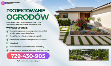 Projektowanie ogrod&oacute;w, nawierzchni, teren&oacute;w zielonych