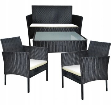 ZESTAW MEBLI Z TECHNORATTANU PRAKTYCZNY TECHNORATTAN - odpor