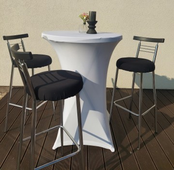 stoliki cateringowe wynajem białe czarne