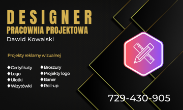 Projekty wizyt&oacute;wek, banner&oacute;w, ulotek