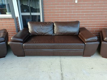 Sprzedam wypoczynek 3,2,1 ze skóry