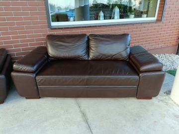 Sprzedam wypoczynek 3,2,1 ze skóry