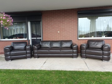 Sprzedam wypoczynek ze sk&oacute;ry