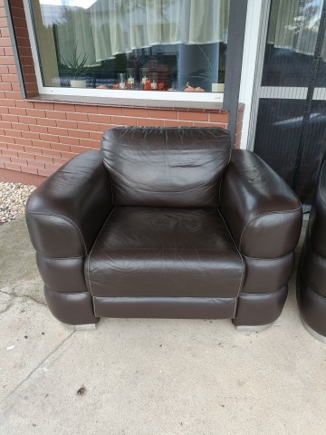 Sprzedam wypoczynek ze sk&oacute;ry