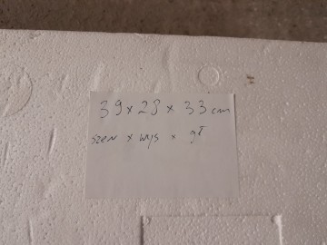 Pudełko termoizolacyjne styropianowe 39x28x33c