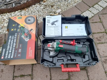 Szlifierka kątowa akumulatorowa Parkside PWSA 20-Li D4, 20V.