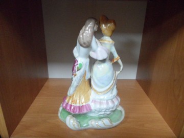 Figurka porcelanowa Kobieta i wr&oacute;żka cyganka, Korosten, USR