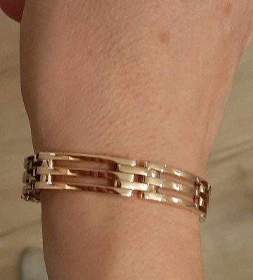 Złota efektowna bransoletka damska 585 p 49.5 g 585 pr&oacute;ba