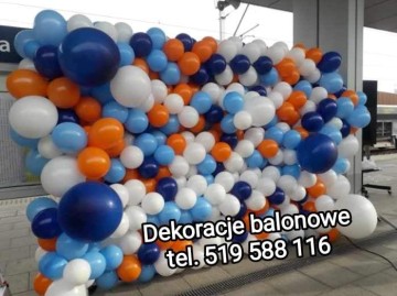 Brama z balon&oacute;w girlanda balony z helem led dekoracje ledowe