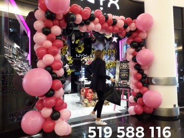 Brama z balon&oacute;w girlanda balony z helem led dekoracje ledowe