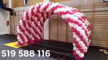 Brama z balon&oacute;w girlanda balony z helem led dekoracje ledowe