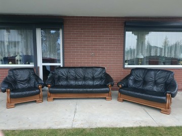 Sprzedam wypoczynek 3,2,1 ze sk&oacute;ry