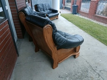 Sprzedam wypoczynek 3,2,1 ze sk&oacute;ry