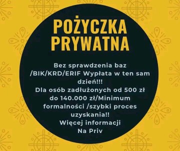 Uzyskaj pożyczkę w zaledwie 24 godziny (5000 do 1000000 zł)
