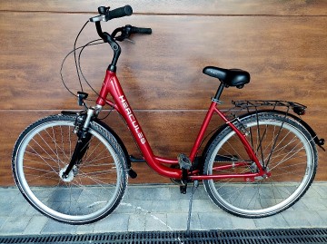 Rower Miejski Damka Herkules czerwony Kola 28cali felgi wzma