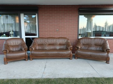 Sprzedam wypoczynek 3,2,1 ze sk&oacute;ry