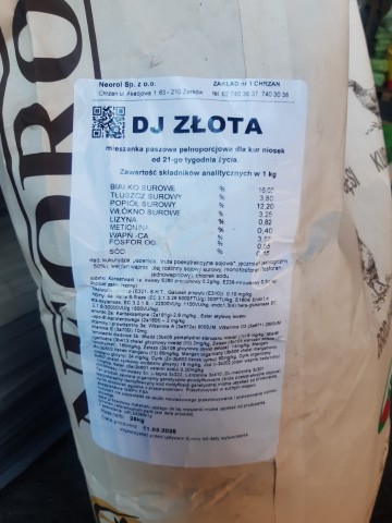 PASZE DLA KUR NIOSEK. DJ ZŁOTA MIESZANKA