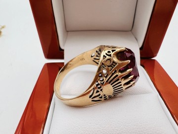 Złoty pierścionek  Pr&oacute;ba 585  Waga: 6.40 g