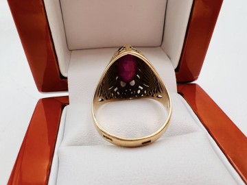 Złoty pierścionek  Pr&oacute;ba 585  Waga: 6.40 g