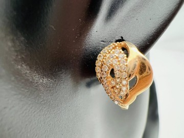 Złote kolczyki  Pr&oacute;ba 585 Waga: 3.50 g