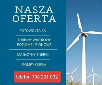 Turbiny wiatrowe bez wpłaty początkowej z odroczonym termine
