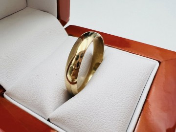 Złota obrączka  Pr&oacute;ba 585  Waga: 2.75 g