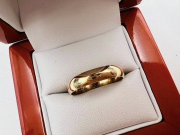 Złota obrączka  Pr&oacute;ba 585  Waga: 2.75 g