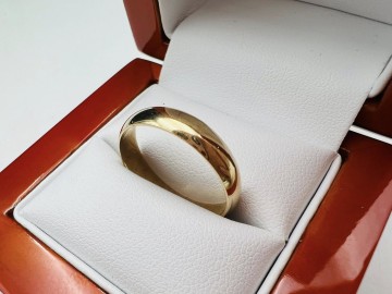 Złota obrączka  Pr&oacute;ba 585  Waga: 2.75 g