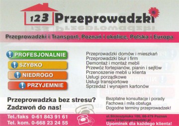 123 Przeprowadzki Polska i Europa szybko i fachowo