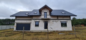 Dom w stanie surowym zamkniętym - Obrębizna, gm. Turek