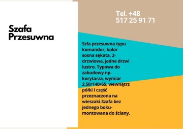 Szafa przesuwna w dobrej cenie