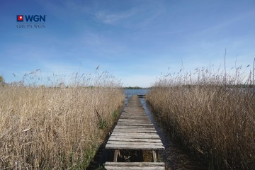 Dom nad Jeziorem Gopło z własną linią brzegową i pomostem