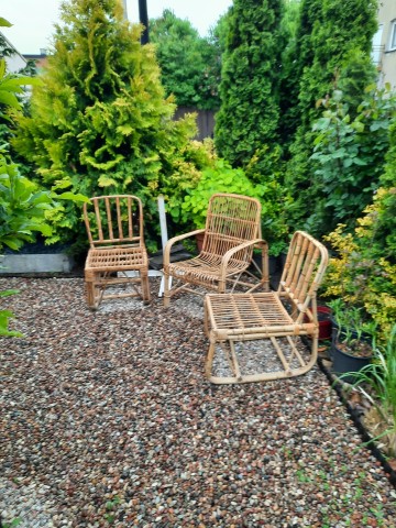 Sprzedam krzesła bambusowe boho