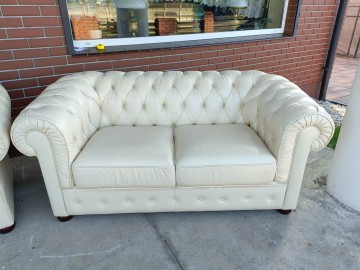 Sprzedam wypoczynek Chesterfield 3,2,1 ze sk&oacute;ry
